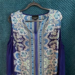 Cynthia Rowley sleeveless semi sheer top size 1X